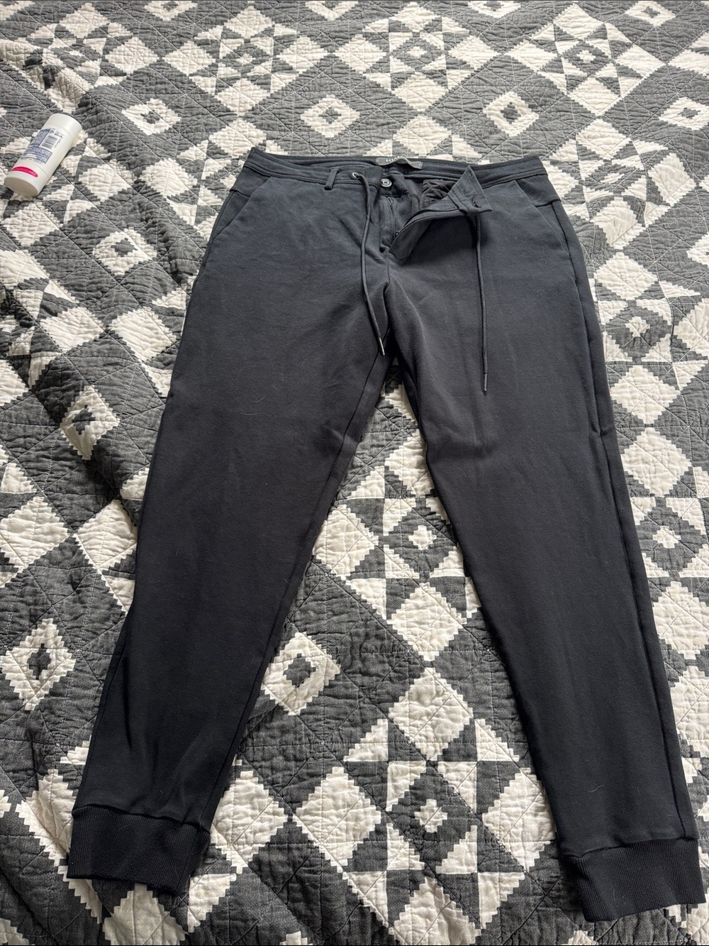 Liverpool Black Men's Jogger Sweatpants with Drawstring
